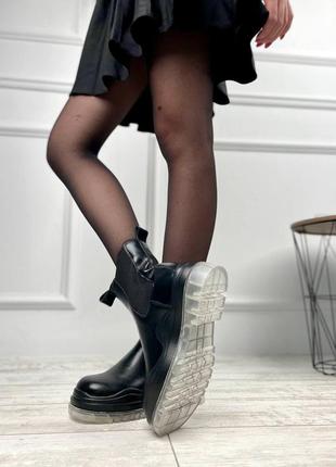 Жіночі ботінки  bottega veneta black (no brand) 6 женские ботинки ботега венета6 фото