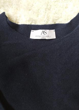 Кофта anna seravalli,базовый джемпер с коротким рукавом,мериносовая шерсть кофта3 фото