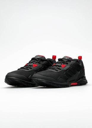 Мужские кроссовки adidas terrex easy trail pure tex all black red#адидас