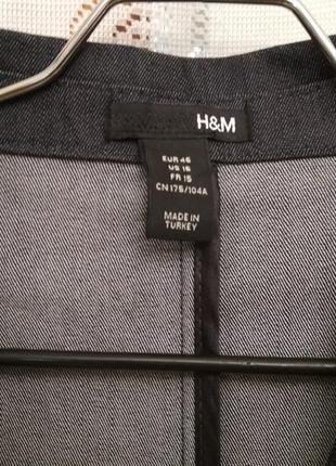 Знижка до 30.11 трендовий джинсовий піджак-безрукавка жакет h&m р. 16 46 на 175/104а2 фото