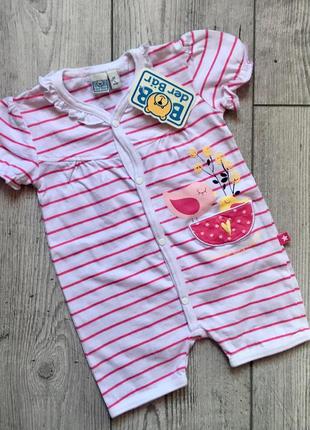 Новый ромпер на девочку р.0-3мес.