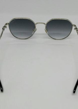 Cartier стильные брендовые солнцезащитные очки унисекс серо фиолетовый градиент5 фото