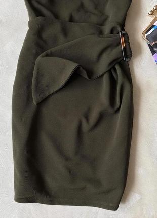 Сукня по фігурі хакі asos відкрита спинка8 фото