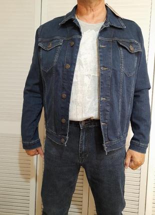 Чоловічий джинсовий піджак xl franco benussi.1 фото