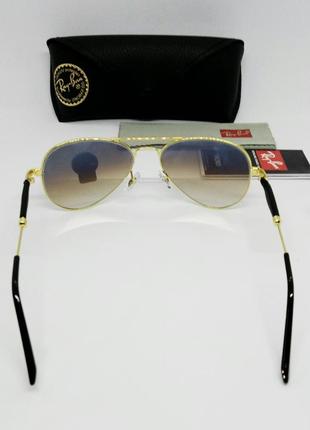 Ray ban 3516 очки капли унисекс солнцезащитные коричневый градиент линзы стекло7 фото