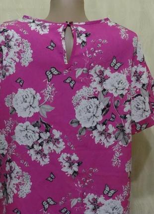 Красива легка блуза кольору фуксії dorothy perkins, р. 16 і 123 фото