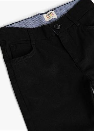 3-4/5-6/9-10 років нові фірмові чорні полотняні штани для хлопчика класика koton2 фото