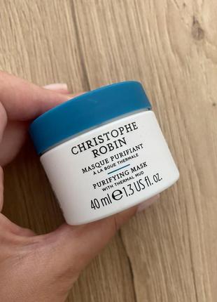 Маска для шкіри голови перед миттям christophe robin purifying mask with Recommended mud