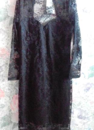 H&m lace dress xs маленькое кружевное черное платье4 фото