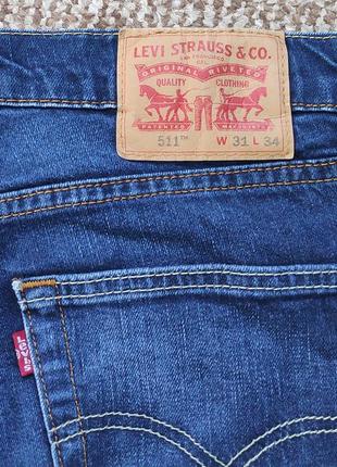 Levi's 511 джинсы slim fit оригинал (w31 l34)4 фото