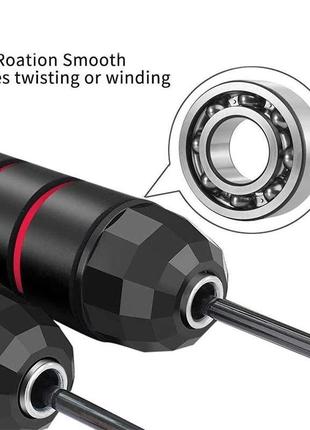 Скакалка на подшипниках + чехол rty3000b. скакалка для фитнеса, кроссфита, спортзала2 фото