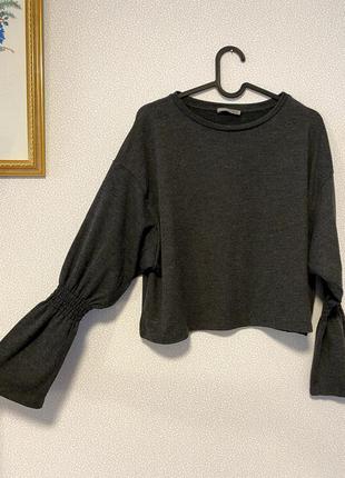 Топ лонсглив оверсайз zara4 фото