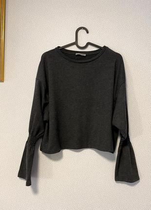 Топ лонсглив оверсайз zara3 фото