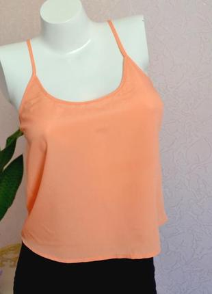 Майка персикового пудровоо цвета от topshop с красивой спинкой новая1 фото