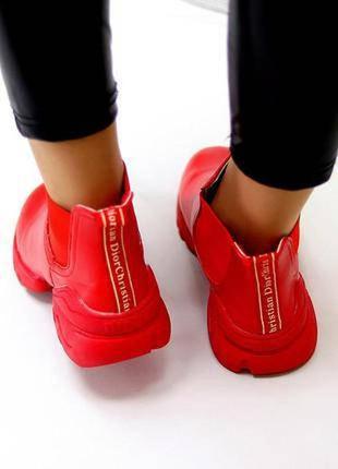 Ботінки, червоні ботінки 4