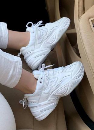 Шикарные женские кроссовки nike m2k tekno white белые