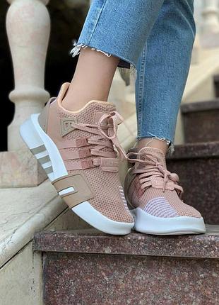 Прекрасні жіночі кросівки adidas eqt sport beige кавові
