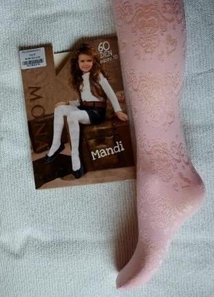 Mona колготи з візерунком 60 den з мікрофібри 3д матові 92-156см, польща.