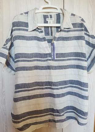 Лен льняная рубашка-туника.