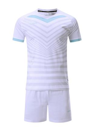 Комплект футбольной формы europaw 026 бело-голубая