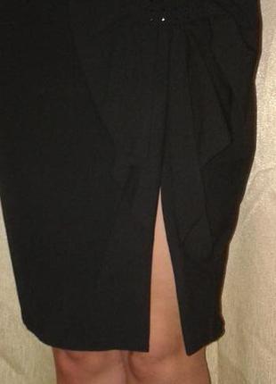 Юбка черная строгая (офисная, деловая юбка)3 фото