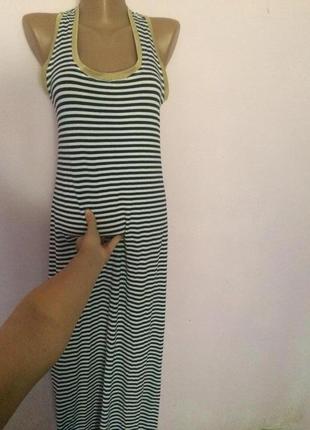 Стильне довге плаття в смужку miss miss made in italy