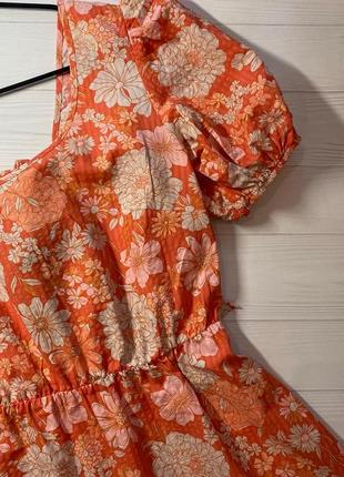 Сукня помаранчева у квітковий принт від f&f9 фото