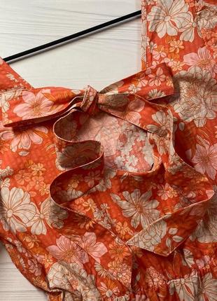 Сукня помаранчева у квітковий принт від f&f7 фото