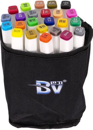 Набор скетч-маркеров 24 цвета bv800-24 в сумке2 фото