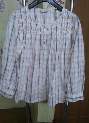 Ніжна тоненька фірмова натуральна блуза marc lauge jeans р. l (данія)
