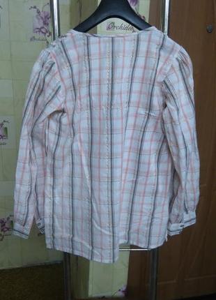 Нежнейшая тоненькая фирменная натуральная блуза marc lauge jeans р.l (дания)2 фото