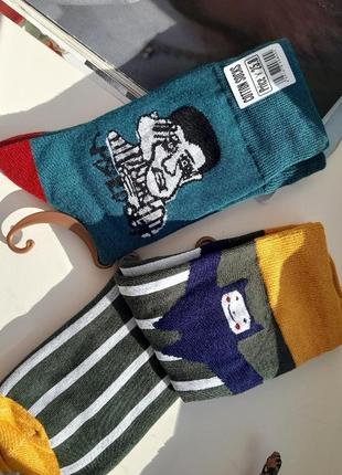 Шкарпетки високі з принтом