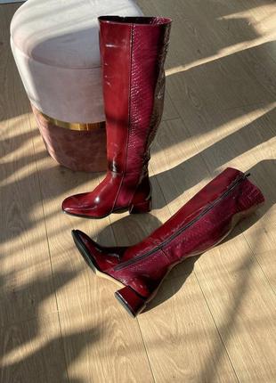 Класичні жіночі чоботи демі зима натуральна шкіра, замша6 фото