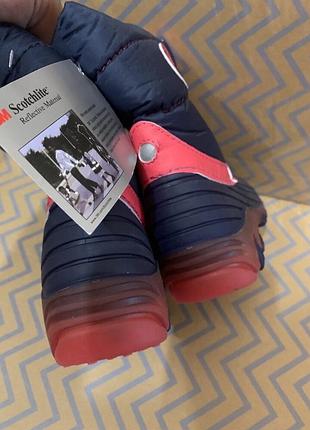 Детские прорезиненные светящиеся зимнии сапоги доя мальчика от lupilu