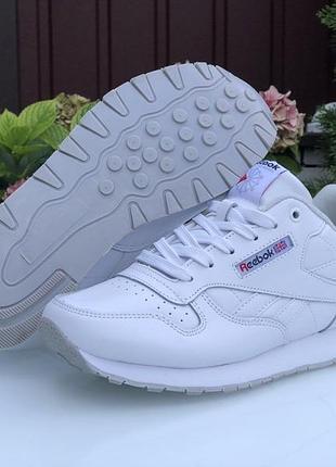 Женские кожаные кроссовки reebok classic2 фото