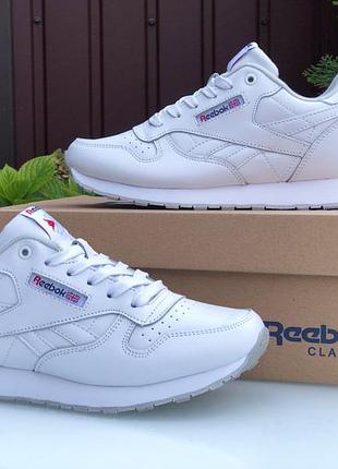 Женские кожаные кроссовки reebok classic3 фото