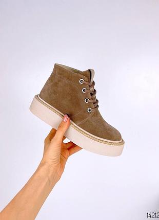 Черевики демі натуральна замша