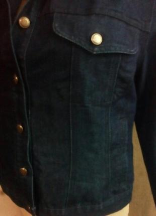 Куртка джинсова з ефектом металік,жіноча3 фото