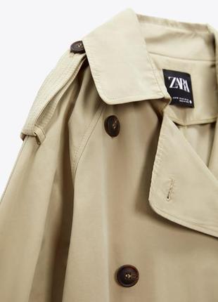 Двобортний тренч оверсайз zara6 фото