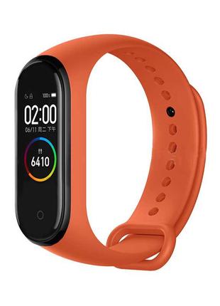 Ремішок для mi band 3/4/5/6 ремінець mi band ремінець для годинника ми бенд браслет в помаранчевому кольорі