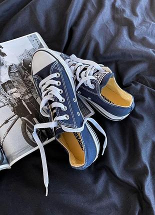 Чоловічі кеди  converse low navy blue

 мужские кеды конверсы3 фото