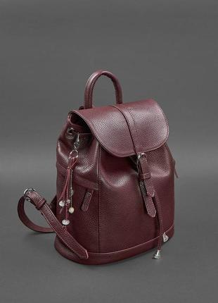 Рюкзак бордовый кожаный качественный ручная работа6 фото