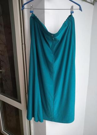 Стильная длинная юбка лазурный берег, 56-602 фото