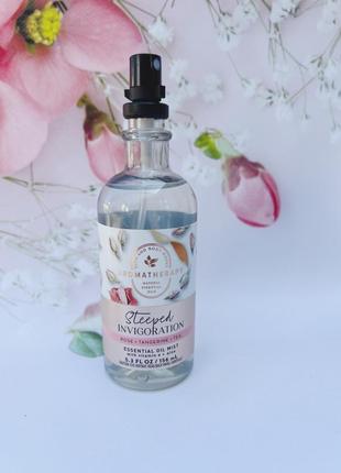 Спрей з ефірними маслами aromatherapy -sleeped invigoration: rose + tangerin від bath and body works