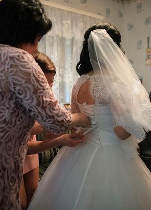 Шикарное свадебное платье5 фото