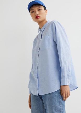 Новая рубашка h&m лён хлопок