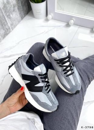 Кросівки натуральні - new, сірий, натуральна шкіра /замша1 фото