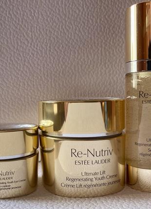 Шикарный набор от estee lauder re-nutriv ultimate lift regenerating (2 крема и сыворотка) суперцена