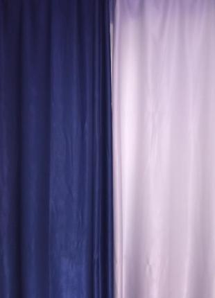 Стильна синя штора блекаут софт