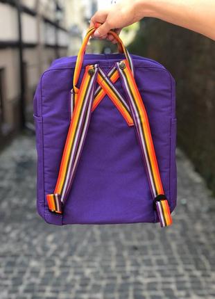 Рюкзак fjallraven kanken classic 16 l purple, rainbow / наложка bs3 фото